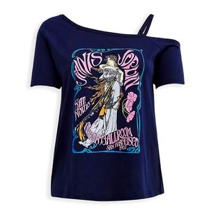 Torrid One Shoulder Janis Joplin Tee 5x